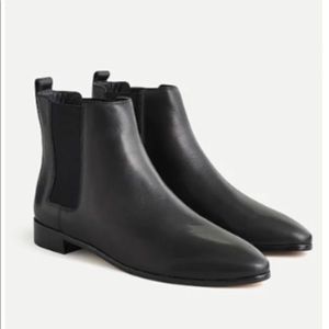 NIB JCrew Black leather Chelsea Boots